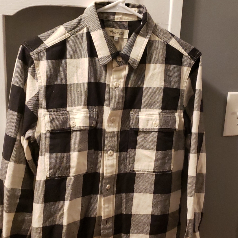 Madewell men's twill plaid button up